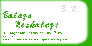 balazs miskolczi business card